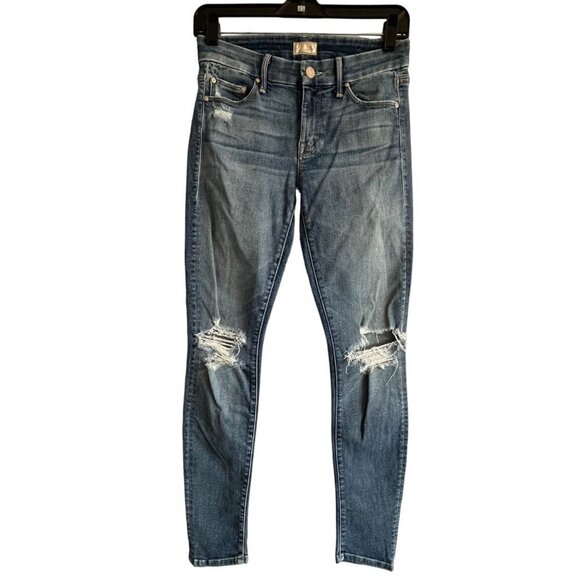 Mother The Looker In Songs Of The Cowboys Destroyed Blue‎ Skinny Jeans Size 25 - Picture 1 of 12